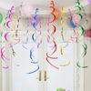 6Pcs Spiral Pendant Party Streamers Hanging Plastic Streamer Spiral Pendant Twin Tail Party Ceiling Foil Swirl Decorations