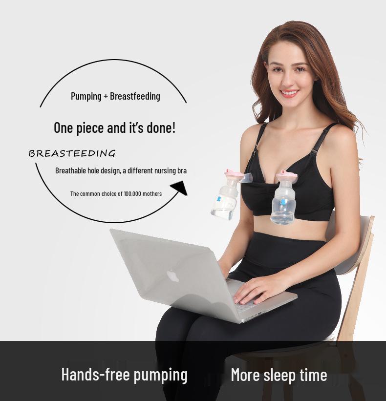 Breathable Hands-Free Wireless Pumping Bra for Breastfeeding