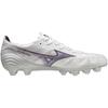 Mizuno Alpha PRO Soccer Size Perfect for Club Activities Cleats, Wide, Lightweight, White/Ignition Red/Blue, 26.0 cm, 2E,