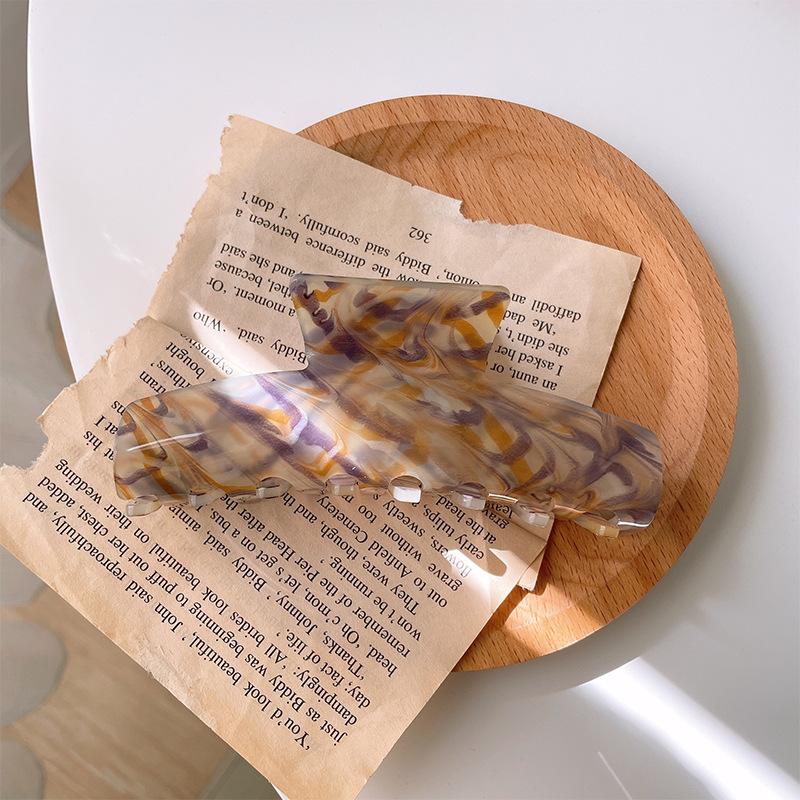 

Модная заколка-краб для волос женская ацетатная заколка для волос элегантная цветная мраморная большая заколка-краб аксессуары для волос для девочек заколки для волос