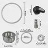 Pressure Cooker Steam Release Valves Set with Silicone Sealing Rings Pressure Cooker Exhaust Part Suitable for 6L