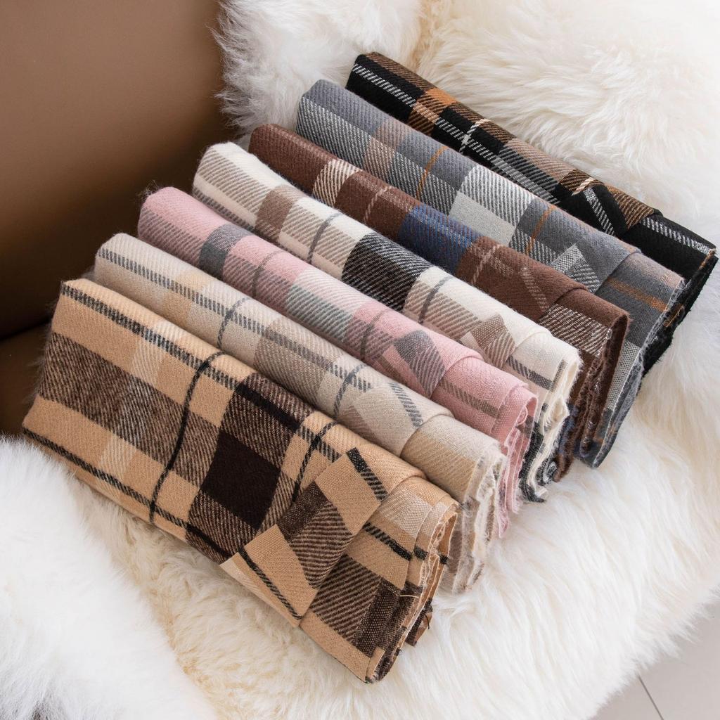 British Style Scarf Women's Winter Atmosphere New Autumn and Winter Thickened Versatile Atmosphere Warm Scarf