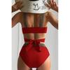 Sommer Push Up Frauen Klassische Badeanzug Hohe Taille Bikini Set Zwei Stücke Bademode Weiblichen Strand Badeanzug
