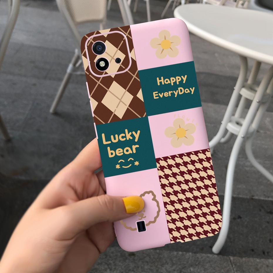 Lovely Pattern Phone Case For Realme C11 2021 C 11 2020 RMX2185 Macaroon Silicone Soft Cases Cover For Realme C11 (2021) RMX3231