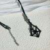 Fashionable Adjustable Metal Cage Necklace Crystal Holder Pendant Neckchain For Men Women Stylish Jewelry Accessories
