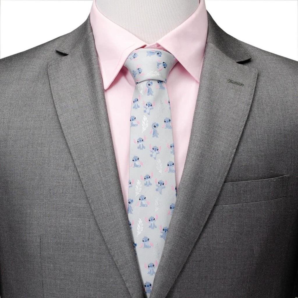 Disney Lilo Stitch Stitch Gray Tie [Cufflinks] & dn-sth-fhr-gry-tr