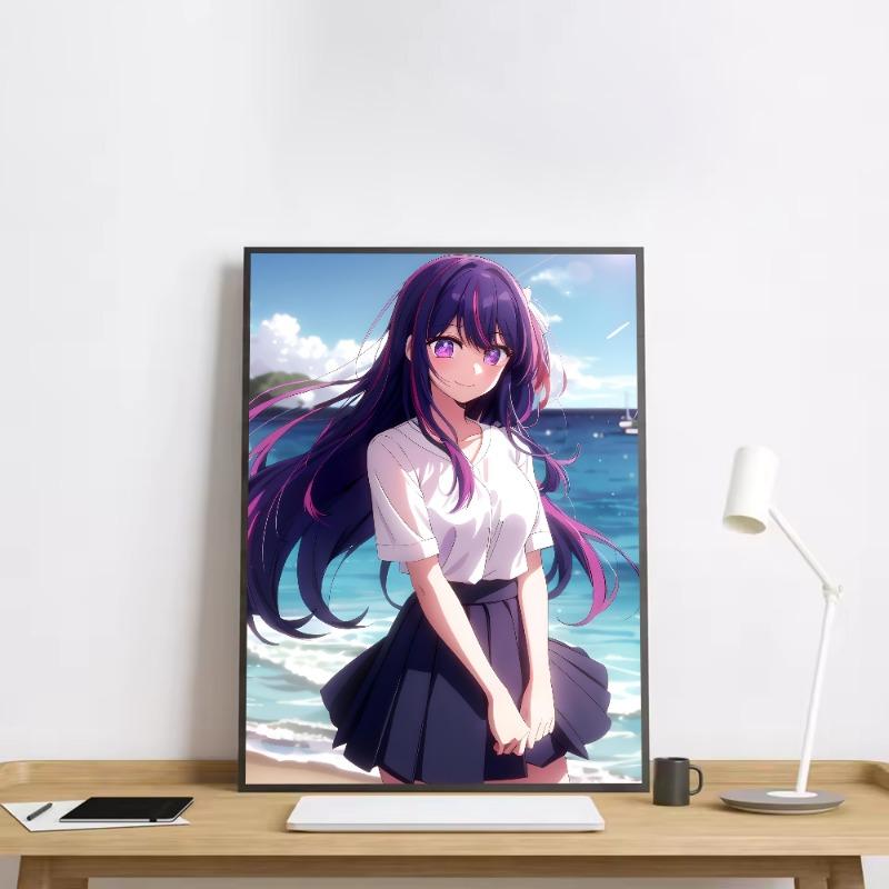 Anime O-Oshi No Ko Hoshino Ai Poster HD art muro adesivo impermeabile casa soggiorno bar decorazione