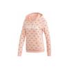 Letter Print Hooded Long Sleeve Sweatshirt Women Pink EI6246
