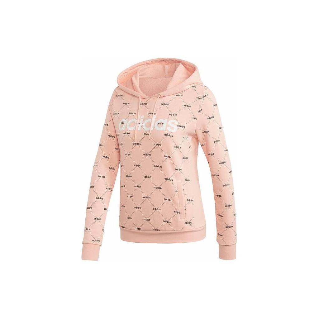 adidas Neo Women's Pink Monogram Print Hoodie EI6246