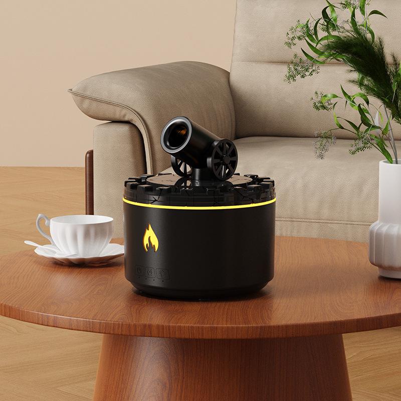 Creative Mini Canon Aroma Diffuser: Desktop Air Atomizing Volcano Humidifier