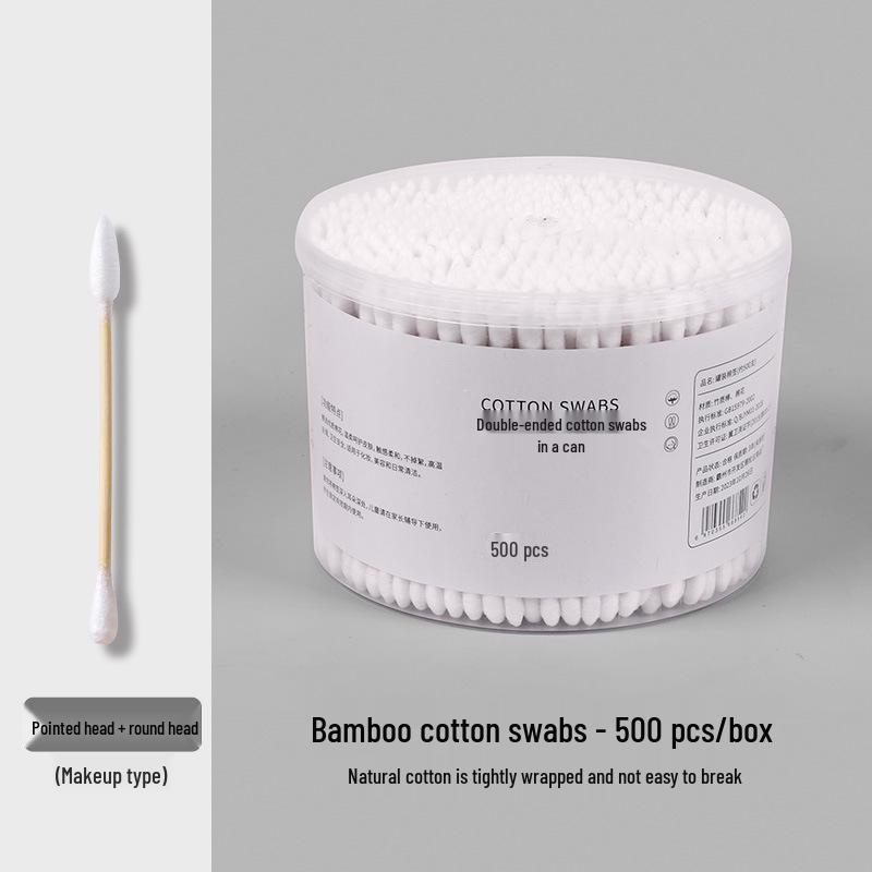 Double-Headed Cotton Swabs: Makeup Remover, Ear Cleaning, Wooden Sticks, Disposable, Hygienic.