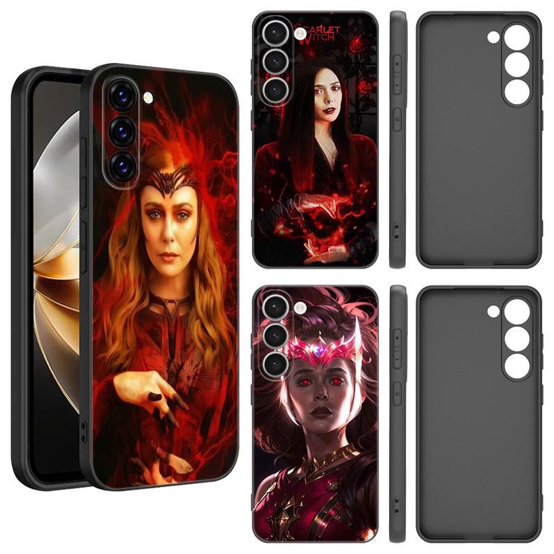 

Силиконовый чехол Scarlet Witch Black для Samsung Galaxy S23 S21 S20 FE S24 S22 Ultra S10E S10 S9 S8 Plus Samsung S24