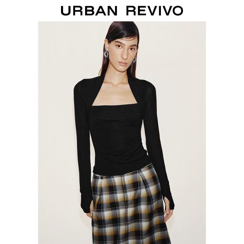 

UR 2026 Spring Women s One-Shoulder Slim Crop Top M