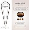 Lanyards for ID Badges for Women Cute,Teacher Lanyard for Women Retractable Natural Crystal Beaded Lanyards for Keys