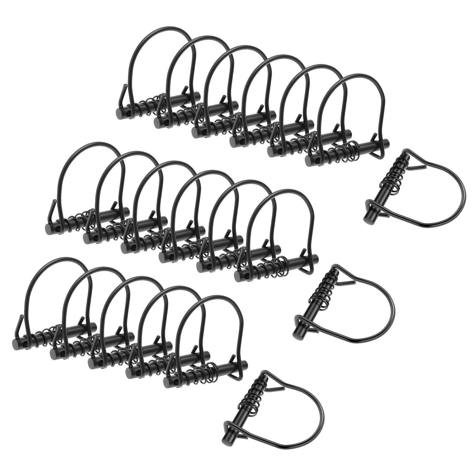 20Pcs Silent Shaft Locking Pin 1/4  x 2-1/20  Round Pto Hitch Pins Coupler Pins Wire Lock Pins Trailer Safety Pin with Spring 20PCS