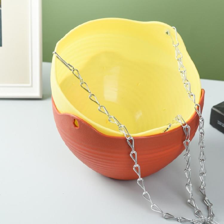 Hanging Basket Flowerpot Garden Plastic Outdoor Flowerpot Chain Type Plant Hanging Basket Flowerpot Decorations
