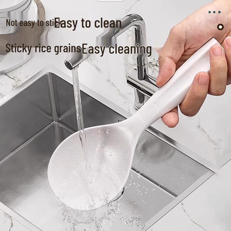 Silicone & Stainless Steel Stand-up Rice Paddle - High Temp Resistant & Non-stick