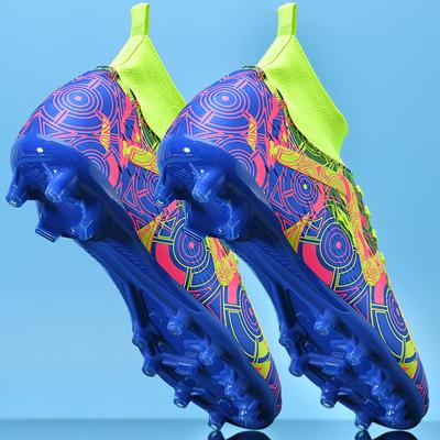 Unisex Football Shoes Long-nails Graffiti Training Artificial Captain Outdoor Sports Training Boys Football Shoes for Kids