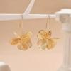 Exaggerate Gold Silver Color Flower Big Hoop Earrings Elegant Fashion Dangle Earring for Women Girl Ear Hook Metal Charm Jewelry