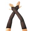 49CM Women Sexy Transparent Mesh Hook Finger Long Fingerless Gloves Retro Style Evening Dress Accessories Cosplay Elasticity