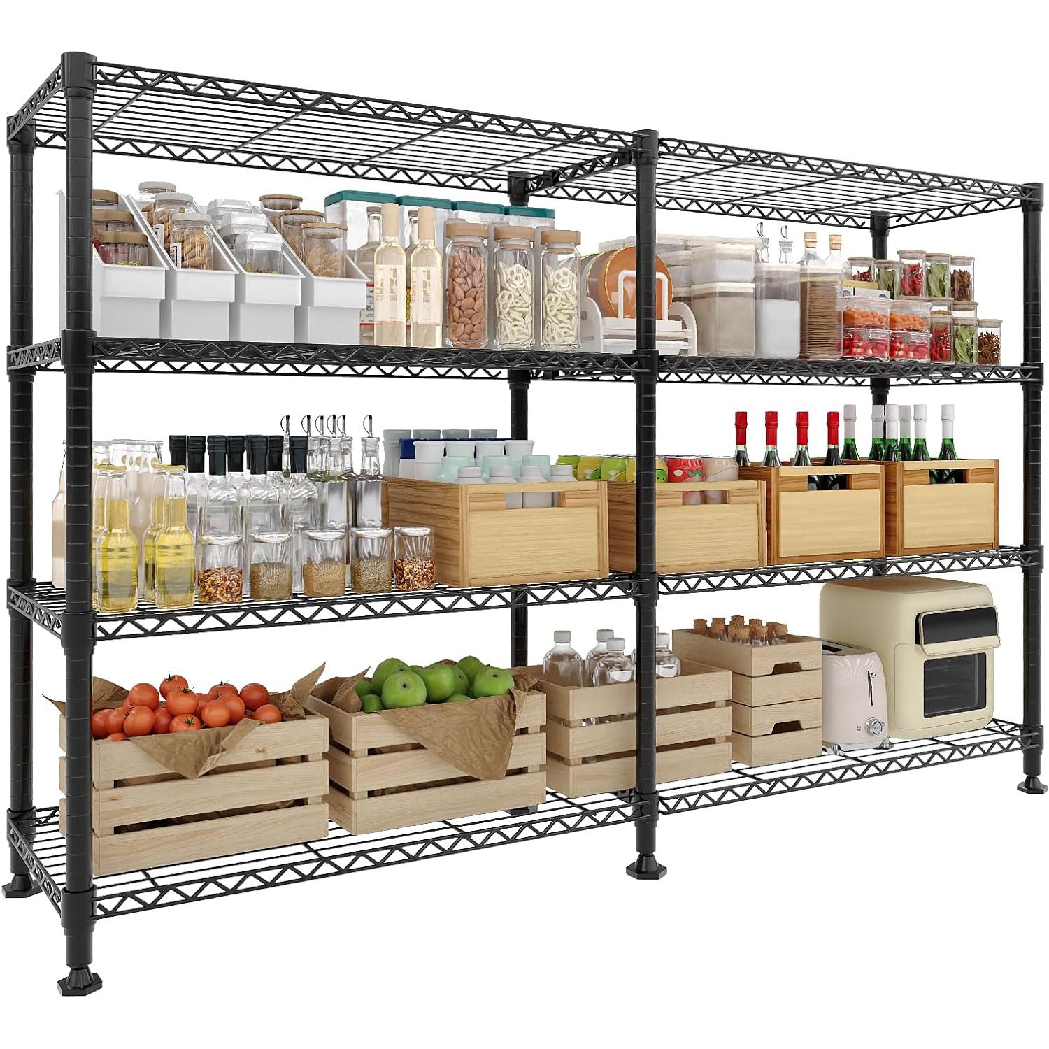 

Metal Storage Shelves Heavy Duty Wire Shelving Unit Adjustable Rack Shelf for Pantry Garage Kitchen Commercial Basement United States