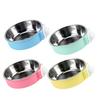 Bol en Acier Inoxydable pour Cage d'Animal de Compagnie Bol d'Alimentation Anti-Renversement pour Animal de Compagnie Bol Suspendu Amovible pour Cage de Chat Chien Lapin