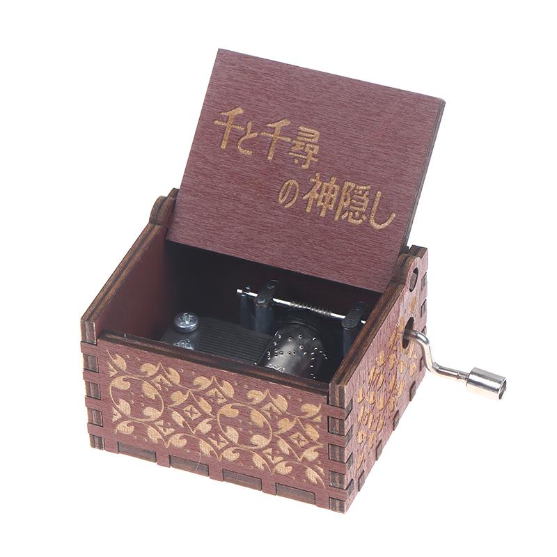 

Wooden Hand Cranked Music Box Anime Carved Musical Box Desktop Decoration Anime Theme Music Year Birthday Mother S Day Gift