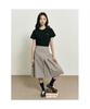 Binpolleidiseu [B. My] Classic Check Pleated Midi Skirt Brown (Bf5827N03D)