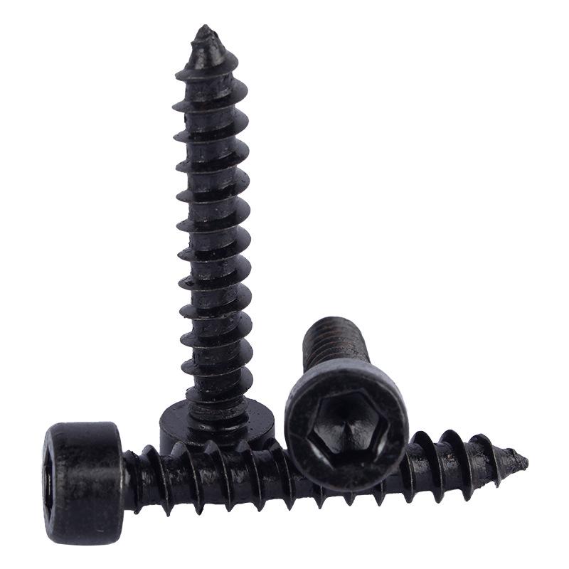 Grade 8.8 High Strength Black Hex Socket Self-Tapping Screw M2*M6 with Cylindrical Head
