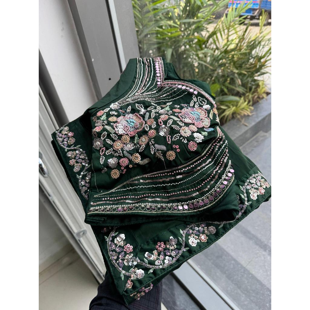 ROYAL MALAY SATIN SILK PARTYWEAR SAREE