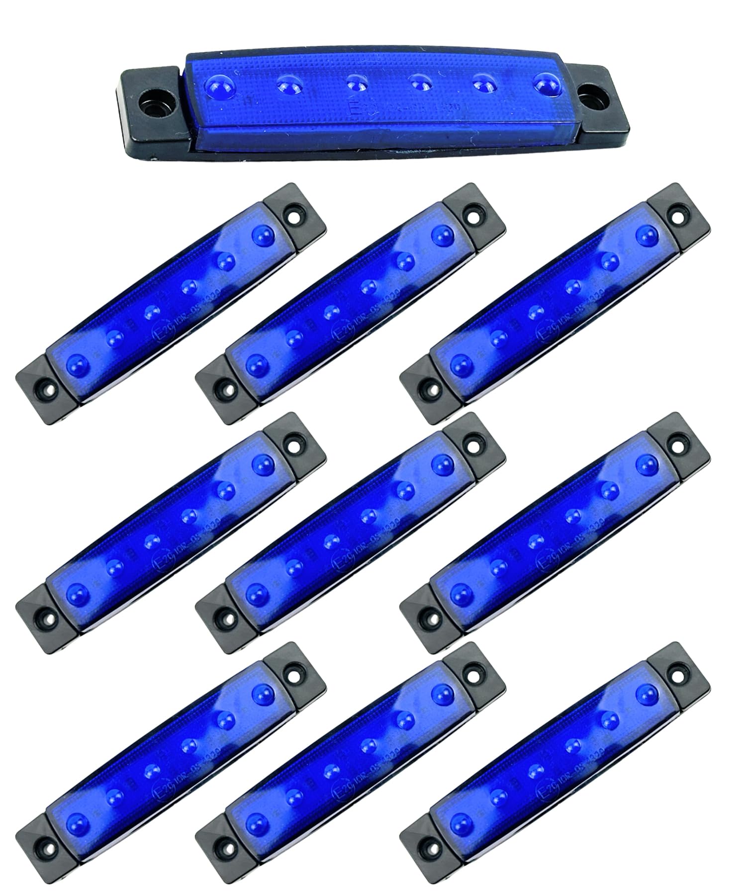 

HTharros LED Side Marker Lamp, 12 V, 24 V, Blue, 6 Rows, Dustproof, Waterproof, синий