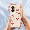 For Xiaomi Redmi Turbo 4 5G/Poco X7 Pro 5G Case Big Bow Cherry Pattern Printing Straight Edge TPU Phone Back Cover