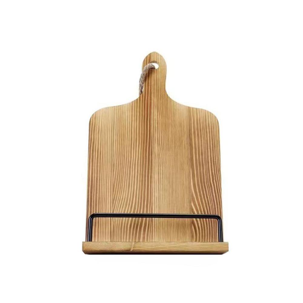 with Cilp Cookbook Stand Wooden Cookbook Display Rack Multifunctional Recipe Book Holder Reading