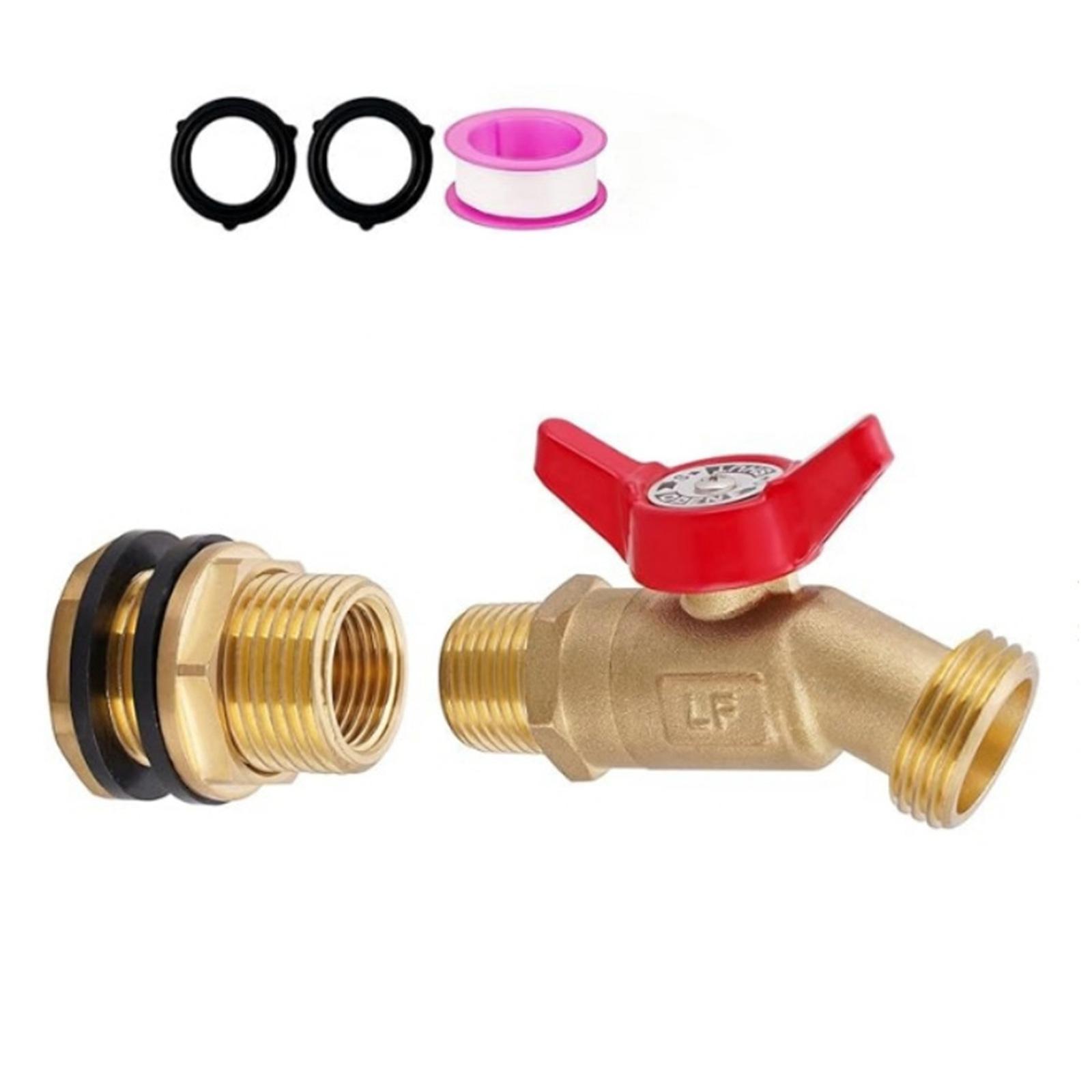 

Durable Brass Faucet Kit with Leak Proof Design & Ergonomic Flow Control Tank Brass Spigot set For Plastic Water Tanks