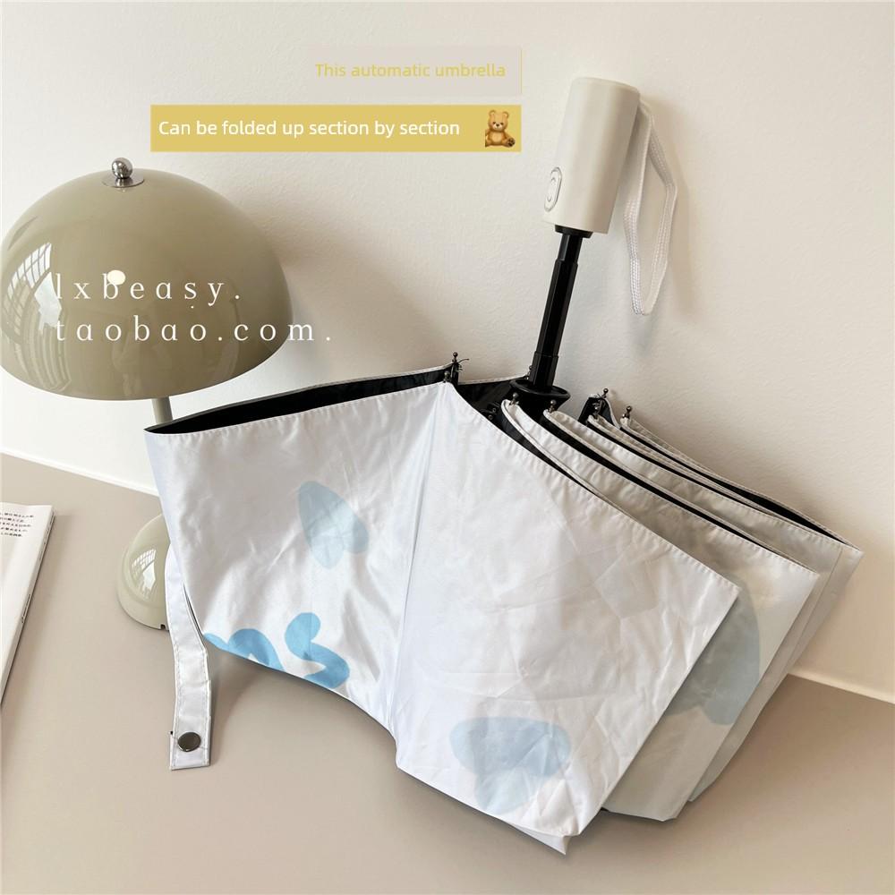 Hello, Cute Little Dog, Adorable Vinyl Sun Protection 70% off Umbrella, Sunshade Umbrella for Girls, Manual and Automatic Umbrella for Students