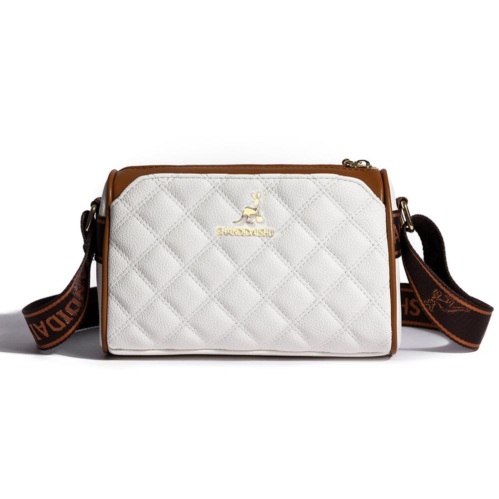 

High-end Single-shoulder Crossbody Bag with Diamond-patterned Embroidery Thread, Boston Women s Bag