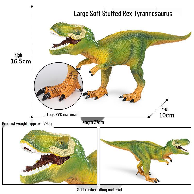 Large Jurassic Tyrannosaurus Rex Dinosaur Toy Model - Soft Rubber Simulation for Boys