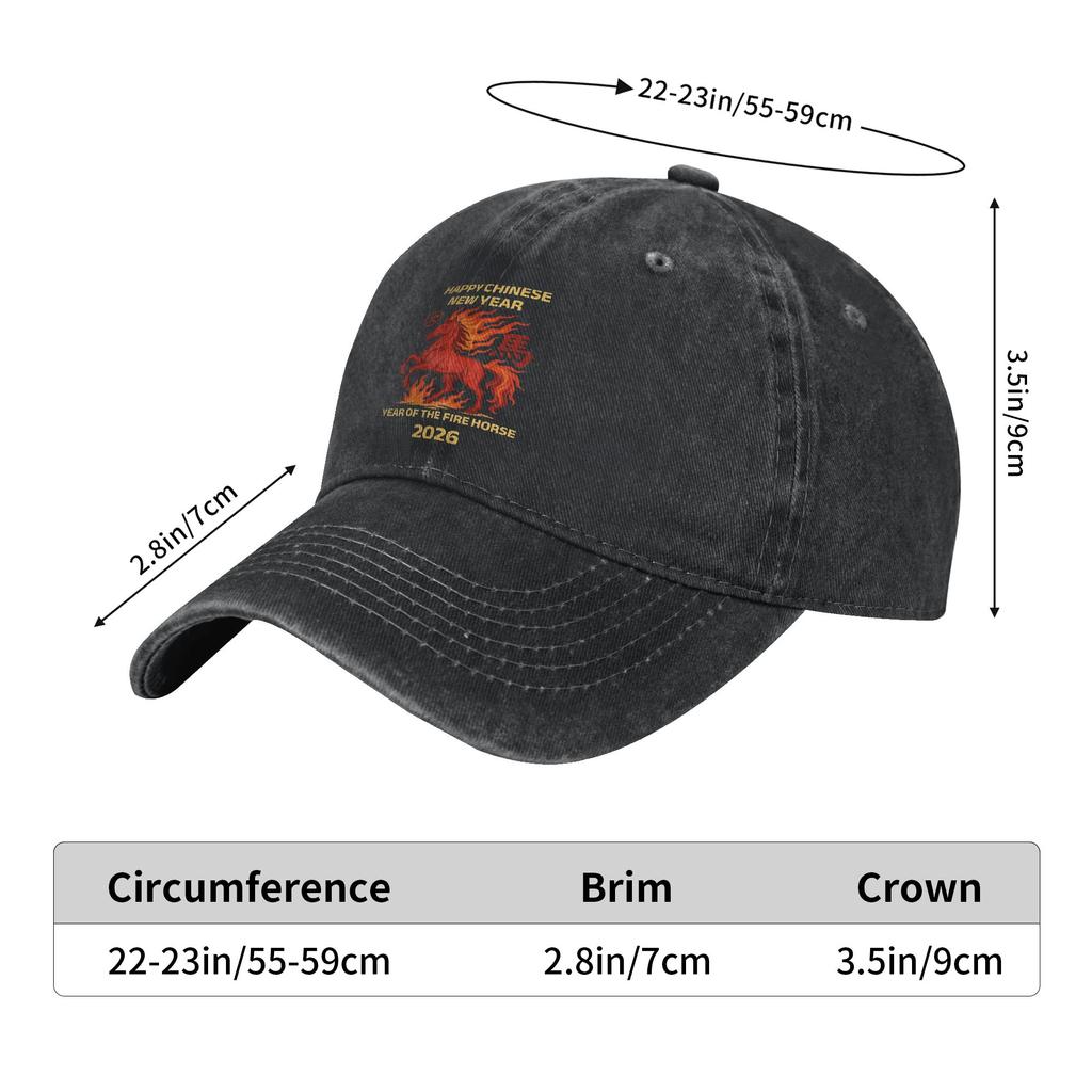 Year Of The Horse 2026 Chinese Lunar New Year Trucker Hat Outfit For Unisex Baseball Caps  Vintage Wear Cap Adjustable