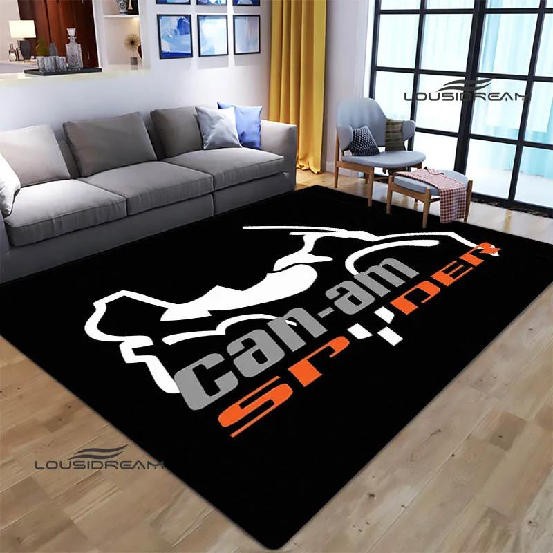 Can-AM Motorrad-Logo bedruckter Teppich, rutschfester Teppich, Anime-Teppich, Küchenmatte, Teppiche für Wohnzimmer, Schlafzimmer, Dekoration, Geburtstagsgeschenk