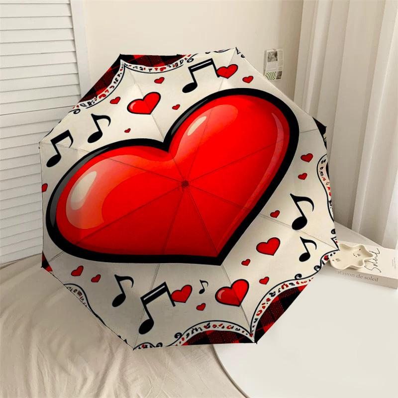 1pc love birds Automatic Open/Close Umbrella Compact Folding Umbrella with 8-Rib Shaft for Women/Men, Elegant Birthday1313S