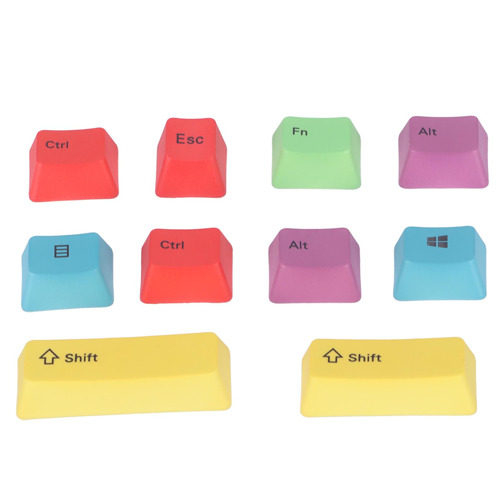 

10Pcs PBT Keycap 10 Keys DIY Thermal Sublimation Technology OEM Height Beautiful Practical Colorful Keycaps
