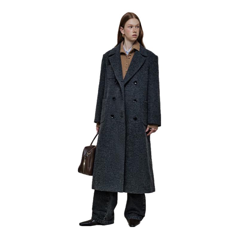 

GREEN BELT Women s 100% Wool Retro Long Overcoat M