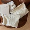 Elegant Cosmetic Organizer Boho Cosmetic Bags French Style Pouch Beige Lace Embroidery Minimalist Floral Makeup Bag for Women
