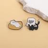 Cuty Cats Enamel Pins Hide and Seek Lazy Kitten In Sofa Brooches Lapel Badges Clothes Cartoon Animal Jewelry Gift for Friends