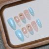 Hot-Selling Transparent Almond Manicure: Ocean Elements Medium-Length Whitening False Nails – Handmade, Detachable & Wearable