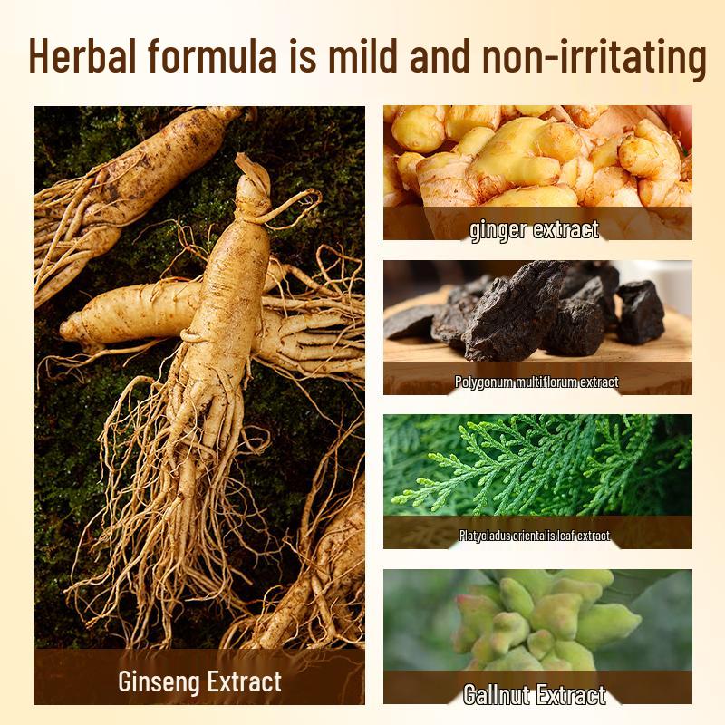 Plant-Based Hair Dye - Gentle, Non-Irritating, Colorfast Black Formula, Covers Gray, Scalp-Safe, No Hair Damage