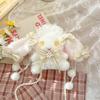 Lolita Butterfly Rabbit Details Student Plush Bag Handheld And Strap Shoulder