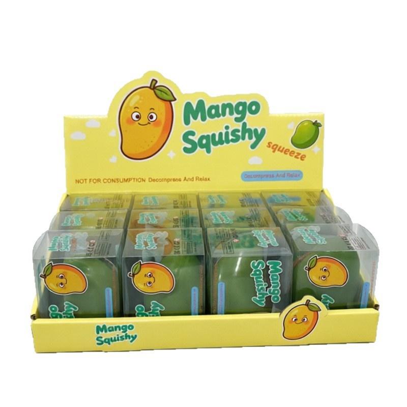 Temperaturwechselnde Mango-Quetsch-Slow-Rising-Fidget-Spielzeug-Simulation Frucht-Stressabbau-Quetschspielzeug für Kinder Erwachsene Geschenke