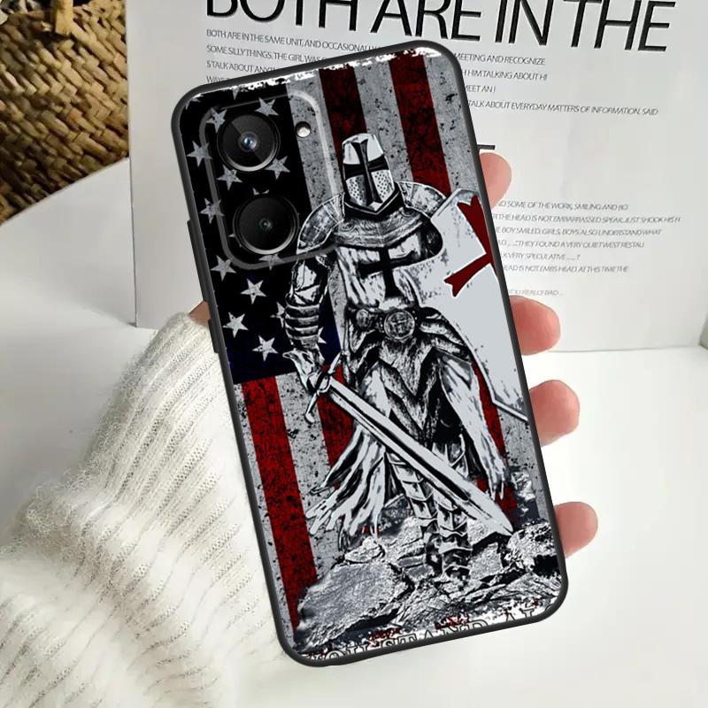 Christian Templar Knights For Realme GT6 GT7 15 Pro 10 11 12 13 14 Pro Plus C55 C71 C75 C67 C63 C61 C53 C35 C65 Case