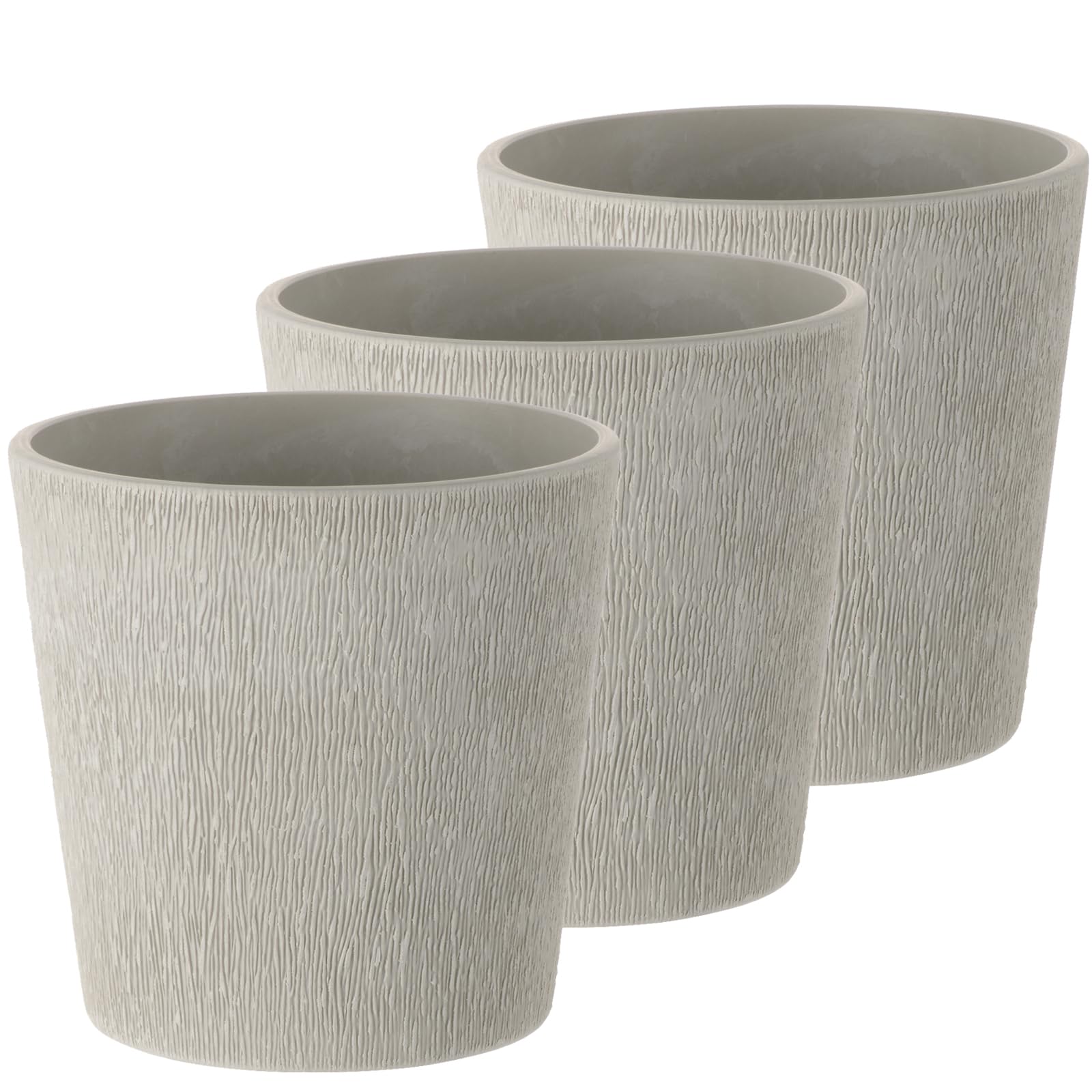 

Richell Botany Bark Pot Covers, 18-inch, White, Set of 3, for Vegetables, Outdoor Plants, Houseplants, Bonsai, and More, Product Code: 003226